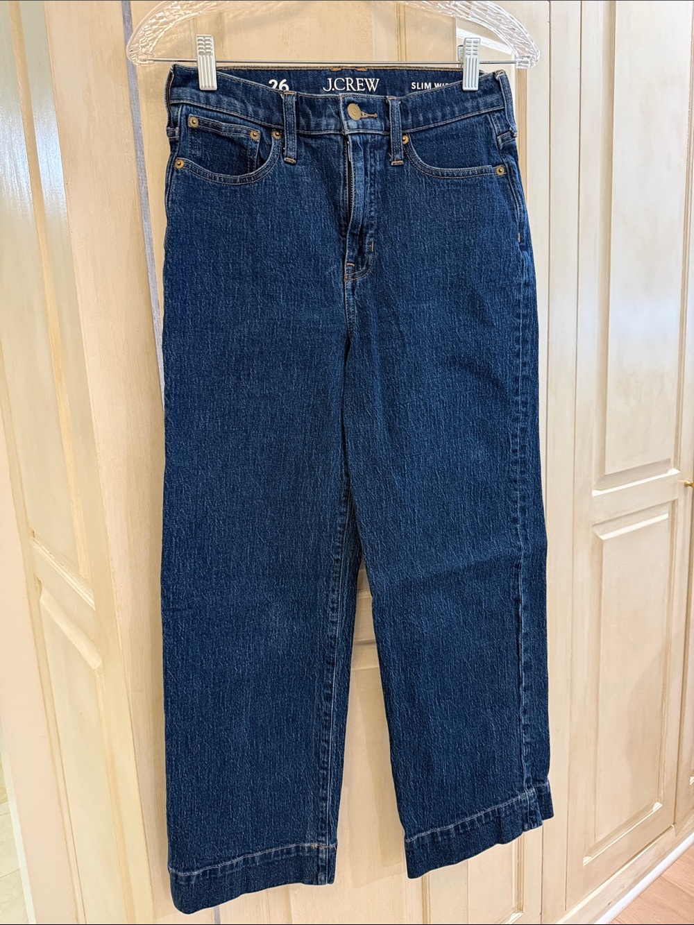 J. Crew Slim Straight Jeans in Dark Blue